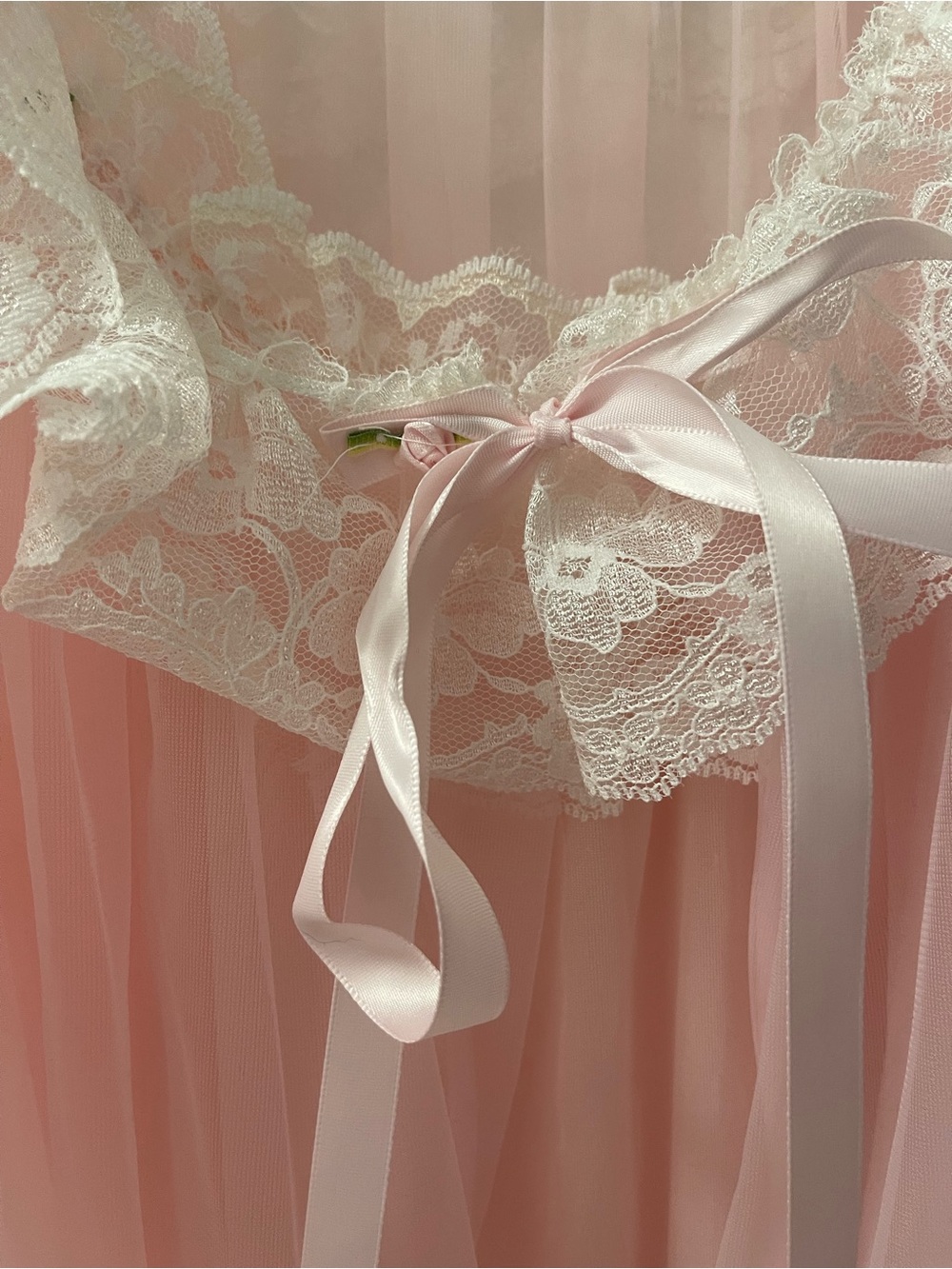 Vintage Lace Peignoir & Nightgown lace Inner Most Sears, maybe 1960s or 1970s. - Picture 4 of 12